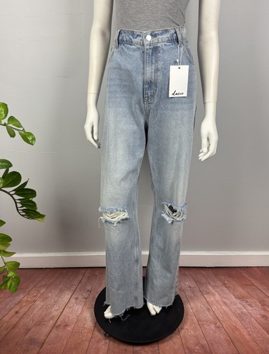 Dazie Size 16 Harley Wide Leg Ripped Denim Jeans Light Wash Women NEW $119 - Bild 3 von 16