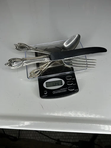 Lunt Sterling Silver Monticello 3 Piece Place Setting NO MONO NM Silverware