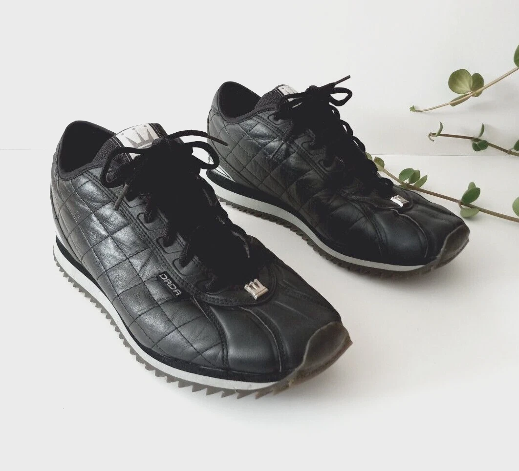 Baskets à lacets homme Dada Supreme taille 11 cuir noir logo couronne