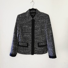 Lafayette 148 New York Wool Blend Snap Buttons Blazer Size 6
