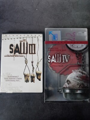 SAW III & IV DVD Lot Unrated Director's Cut Edition
