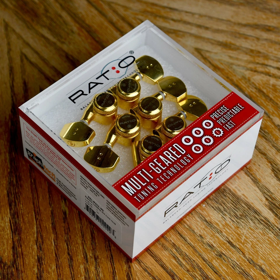 Graph Tech Ratio Locking Tuned Machine Heads - 3+3 Contemporary Gold - Image 2 of 3