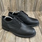 Dunham Burlington Oxford Shoes Mens Black Leather Waterproof MCT410BK Size 9 6E
