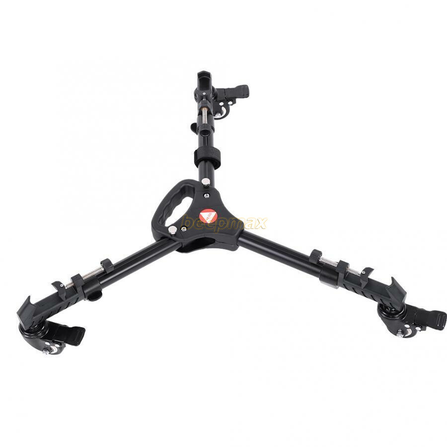 Heavy Duty Folding 3 Wheel Slider Video Tripod Dolly Stand DSLR Camera Universal