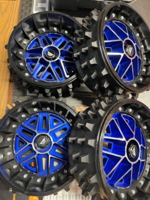 Genesis Super spikes 3'' 3D 24mm Hex Blue 1/5 scale r/c vehicles Set of 4