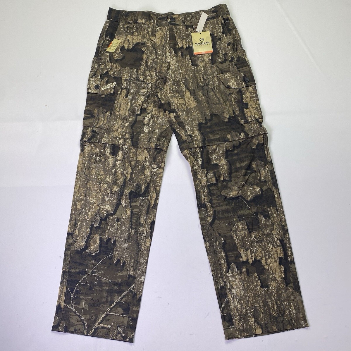 Magellan Mens Medium 33x30 Elastic Realtree Timber Convertible