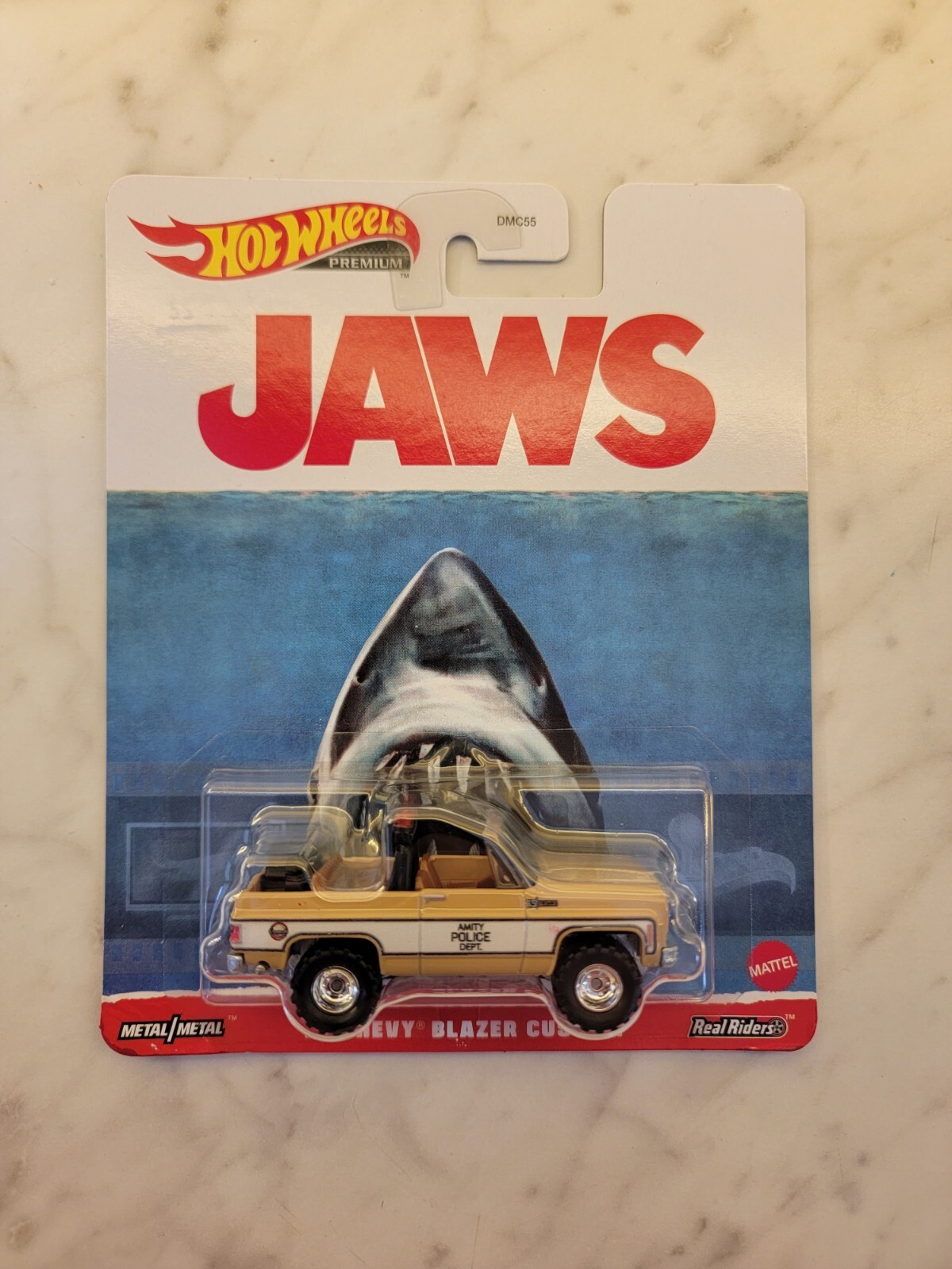 Hot Wheels Premium 1975 JAWS CHEVY BLAZER CUSTOM GOLD Car Culture New