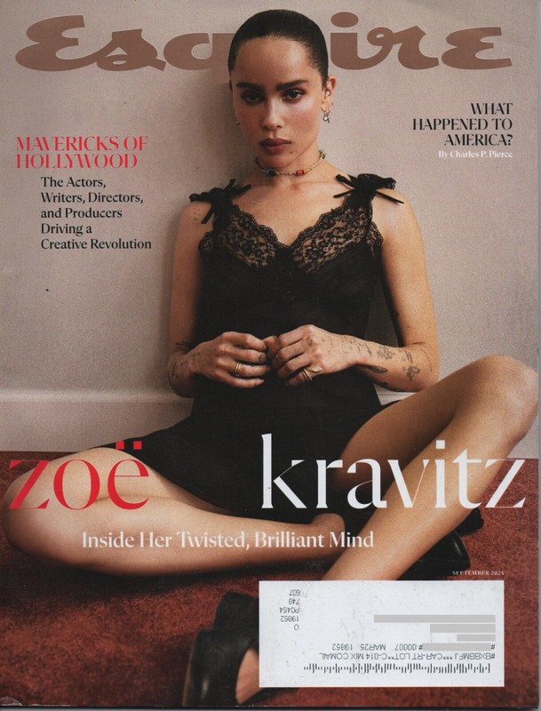 Esquire Zoe Kravitz Rawdogging Chicago Hollywood Mavericks Trump September 2024