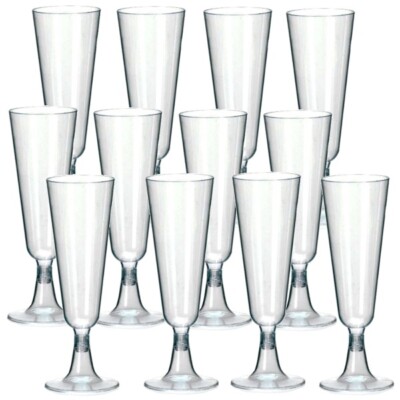 6 bis 60X  EINWEG SEKTGLÄSER 0,1L Kunststoff Champagnerglas Sektglas