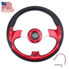 US 13” 320mm Universal Drifting Racing Sport Lightweight Steering Wheel Red US