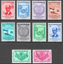 Nicaragua Scott C353-C362 XF Mint Never Hinged Airmail.