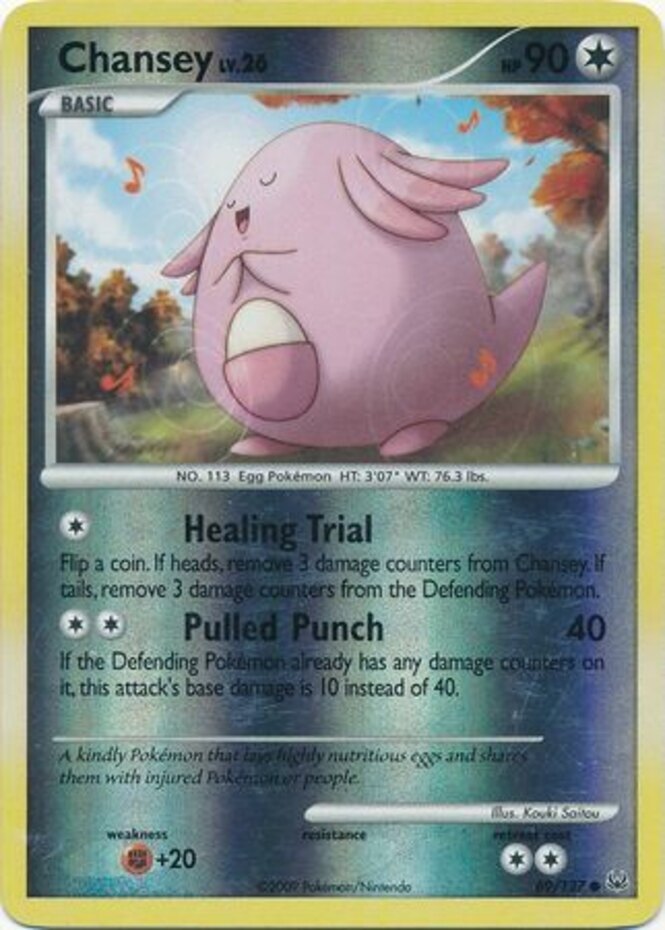 1x Chansey - 69/127 - Common - Reverse Holo Lightly Played Pokemon Platinum