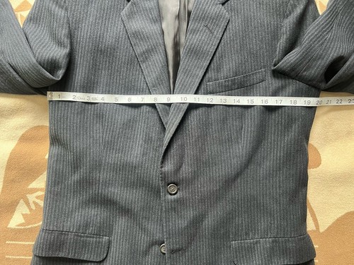 1940s/50s Mens Heavy Weight Wool Striped Blazer. 40L - Picture 4 of 9