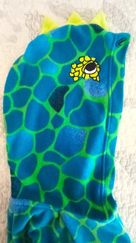 CAT & JACK Unisex DINO DINOSAUR Dragon Sleeper Jumper Pajamas,Hooded,Large 12/14 - Picture 7 of 7