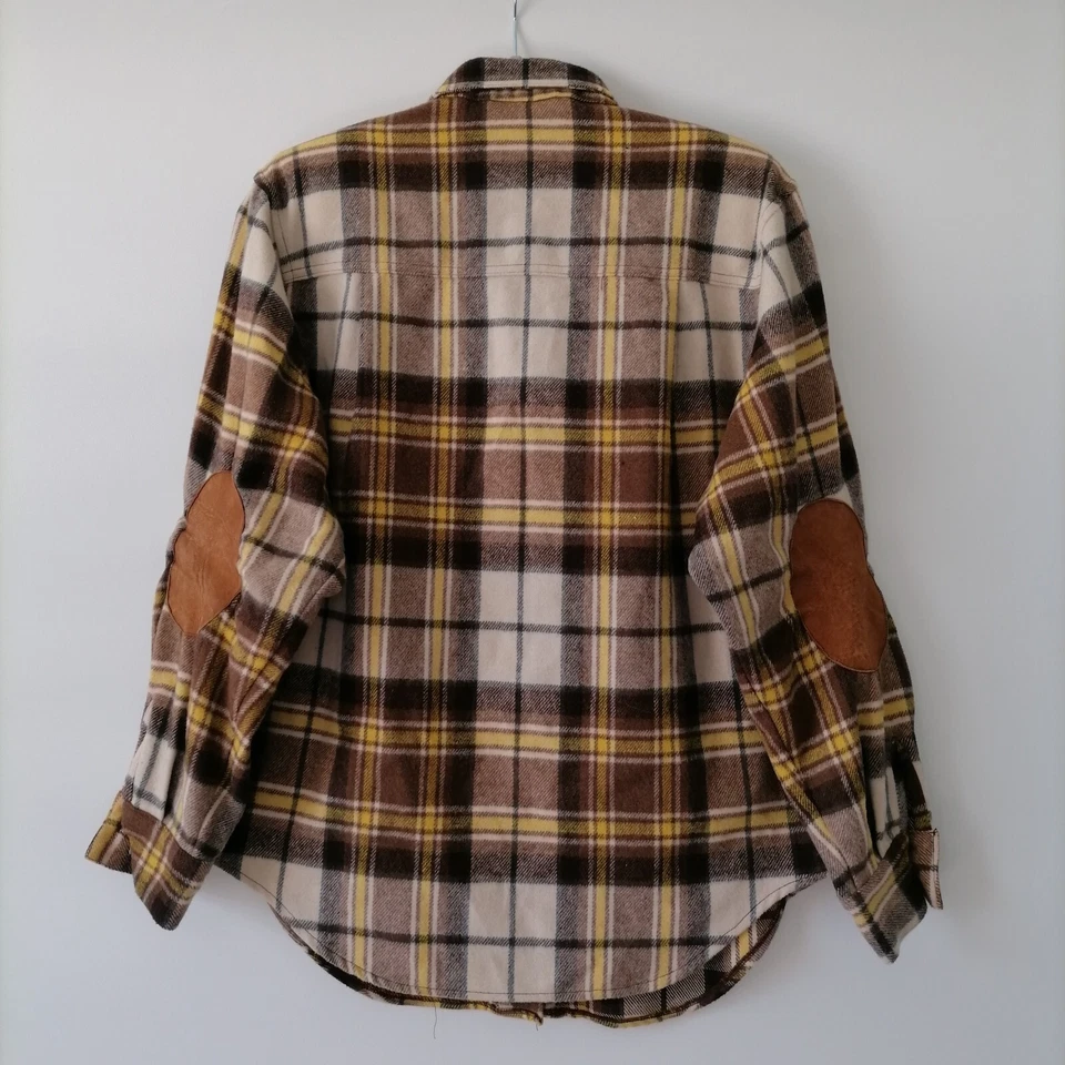 Camisa Top Villager Para Mujer Multicolor A Cuadros Mangas Largas Sarga Abotonada Talla 10 Foto 2 de 4