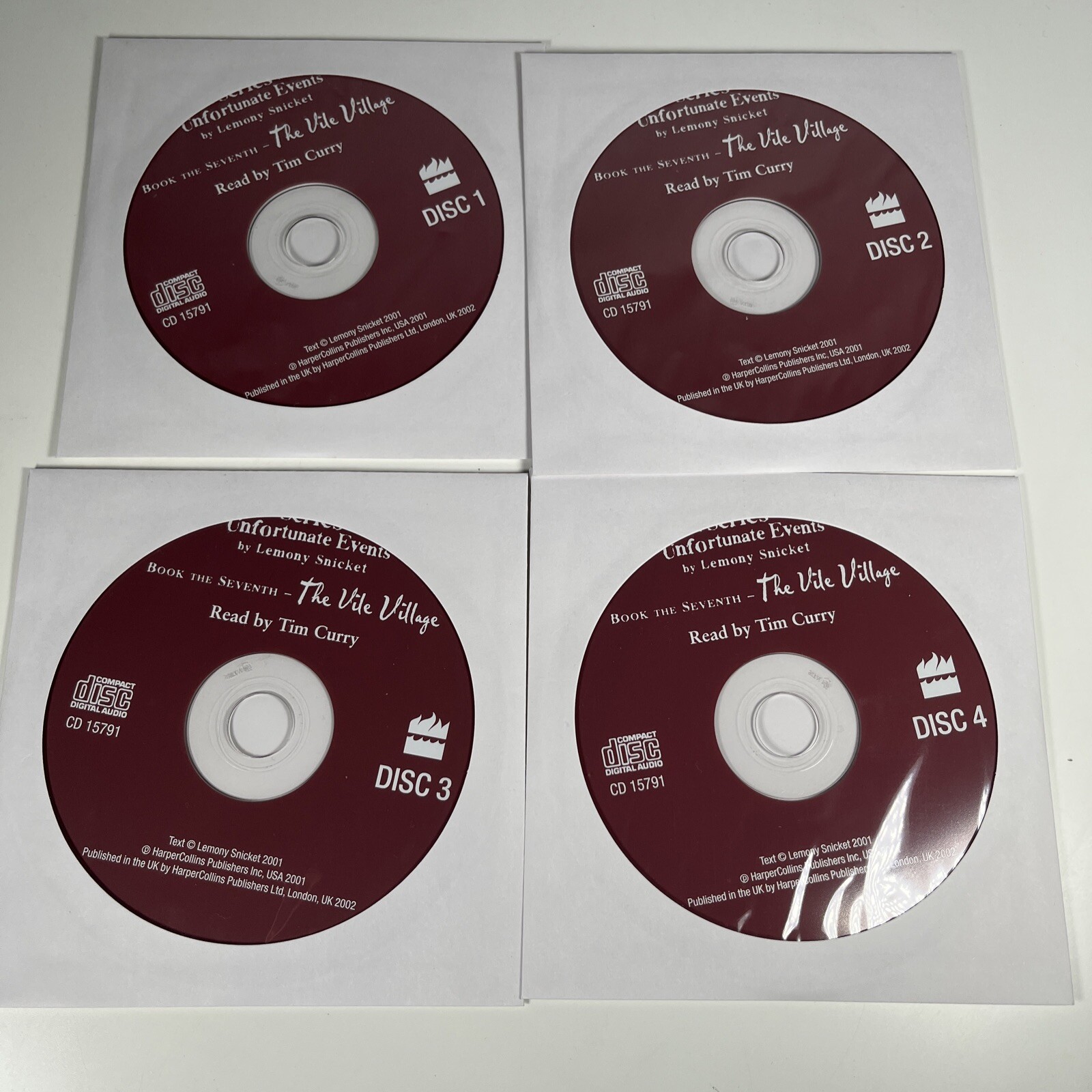 LEMONY SNICKET - A SERIES OF UNFORTUNATE EVENTS 7 THE VILE VILLAGE - 4 AUDIO CDS