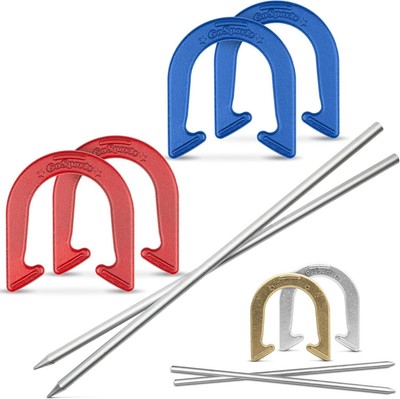 Steel Horseshoes Outdoor Game Set
