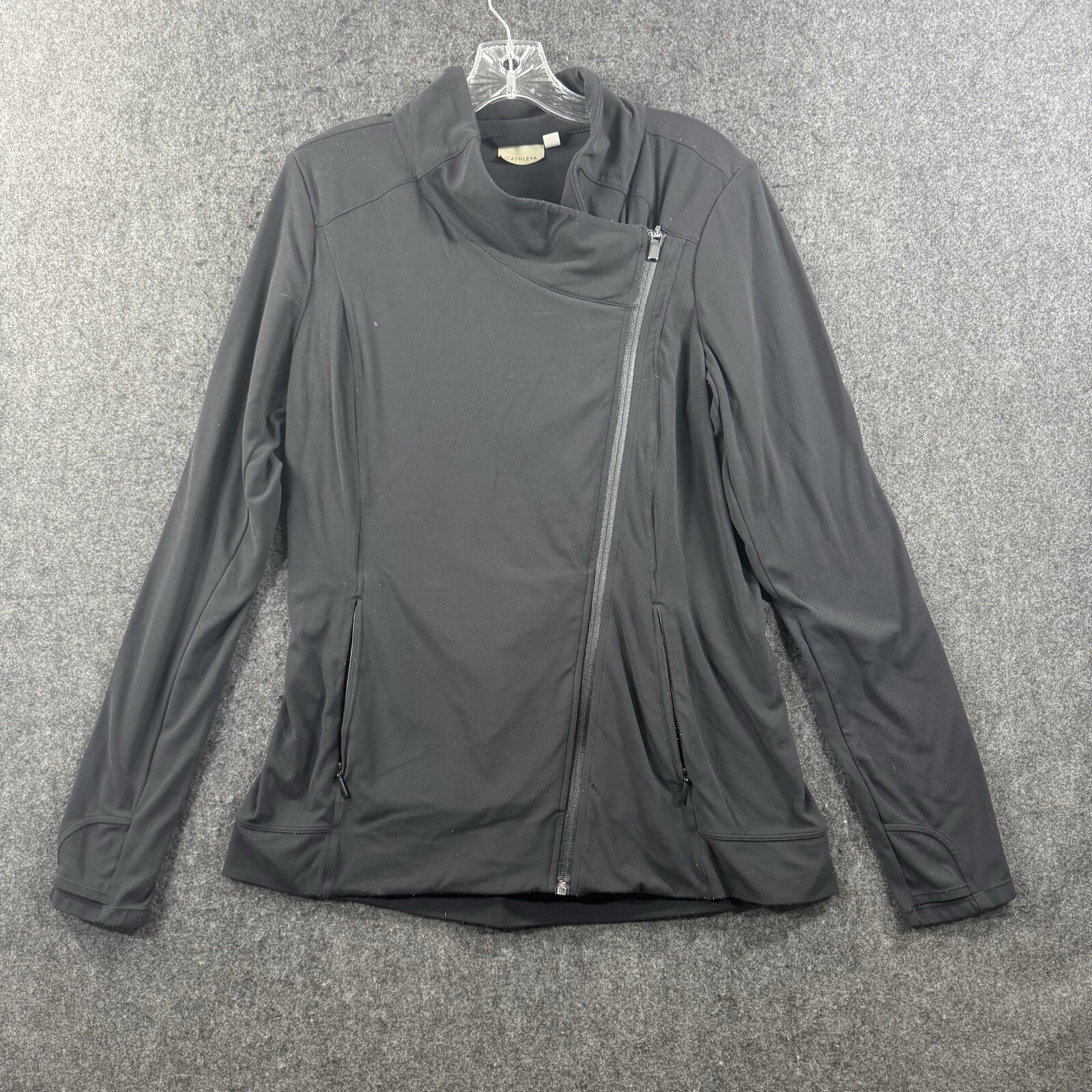 Athleta Intention Jacket Women's Medium Black Asy… - image 1
