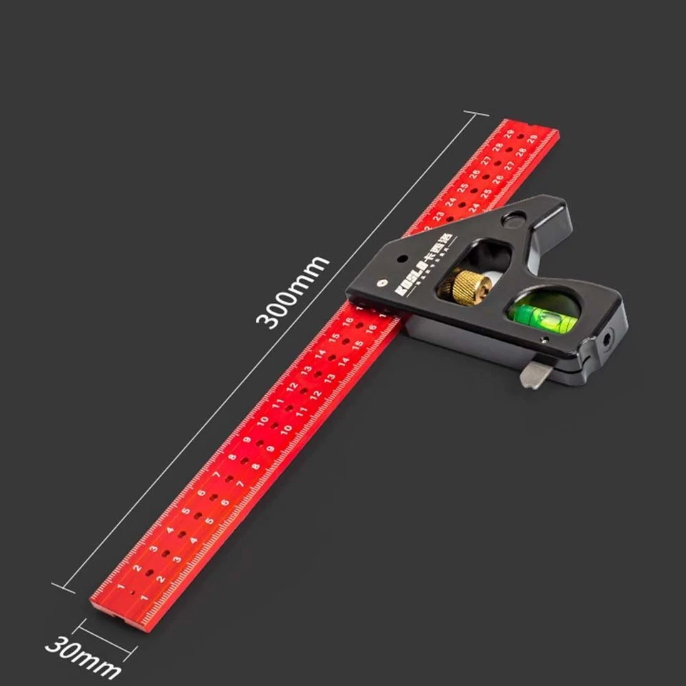 Movable Combination Right Angle Ruler Adjustable Square Ruler  Woodworking - Image 2 of 4