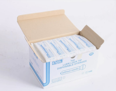 Exel International 26050 1mL Luer Lock 100 One Box