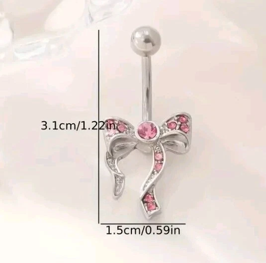 Кольцо для живота со стразами из нержавеющей стали - Изображение 4 из 4