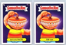 Spinning Toy Top Garbage Pail Kids At Play Spoof Nate & Tip 2 Card Set