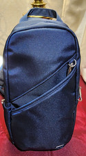 Nwt Travelon Anti-theft Slash Resistant Body Security Sling Bag W/rifd/led Light