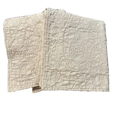 Noble Excellence Scroll Matelasse Pillow Sham King Pair Tan 100% Cotton