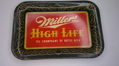 Miller High Life tip tray 1952 all metal nice design tray area # 3        Z131