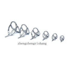 6Pcs Fishing Top Rings Rod Pole Double-foot Repair Kit Guide Saltwater size8-30#