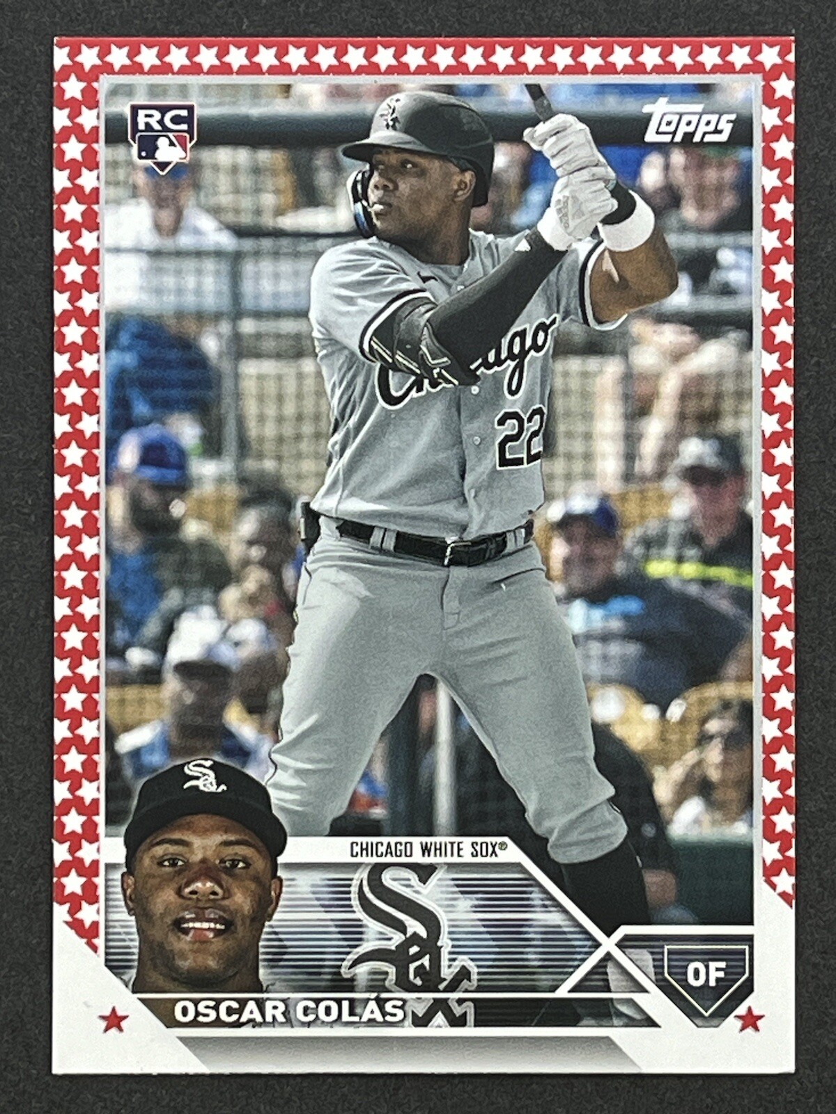 2023 Topps Oscar Colas Independence Day /76 #545 Rookie RC Chicago White Sox