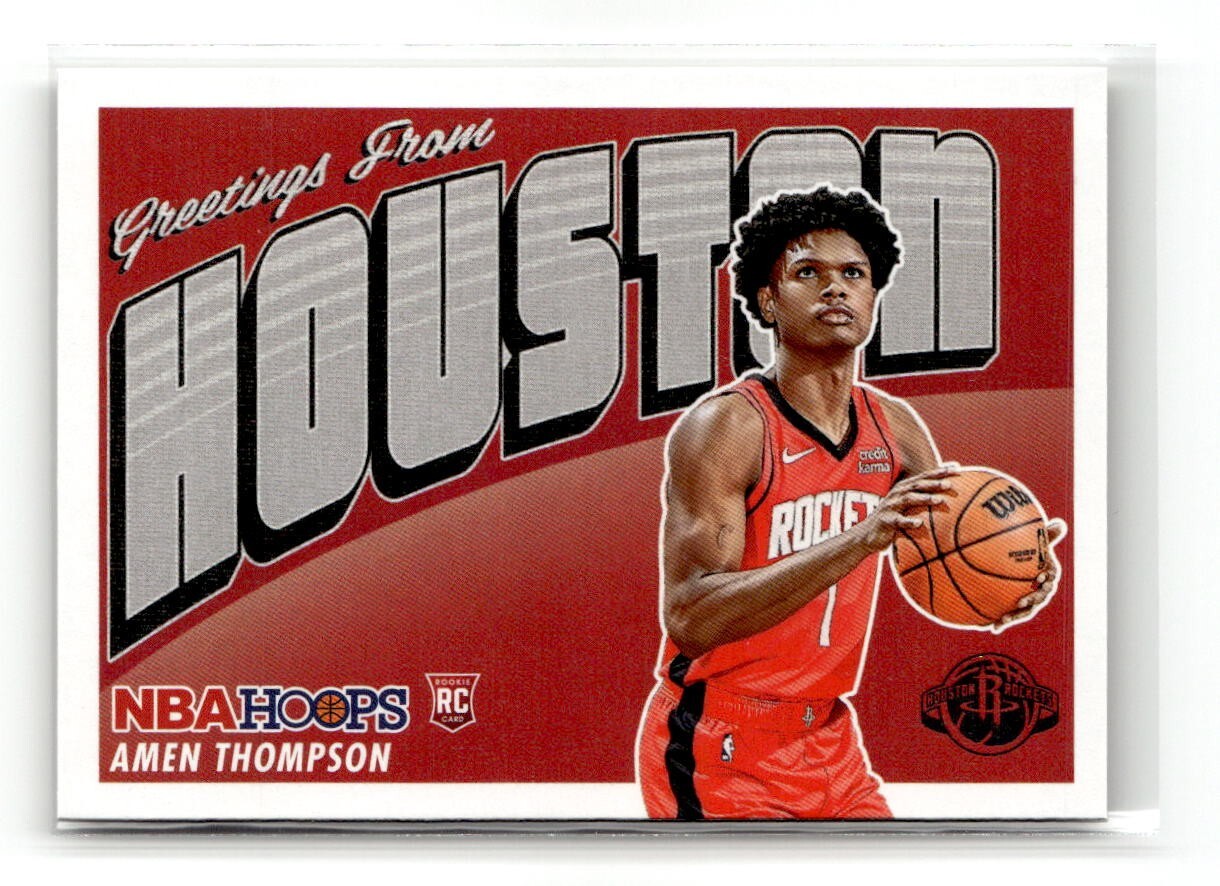 2023-24 Panini NBA Hoops - Rookie Greetings Amen Thompson #8 (RC)