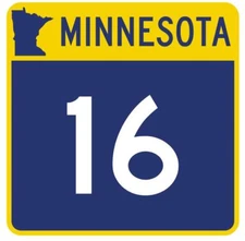 Minnesota State Highway 16 Sticker Decal R4713 Highway Route Sign 