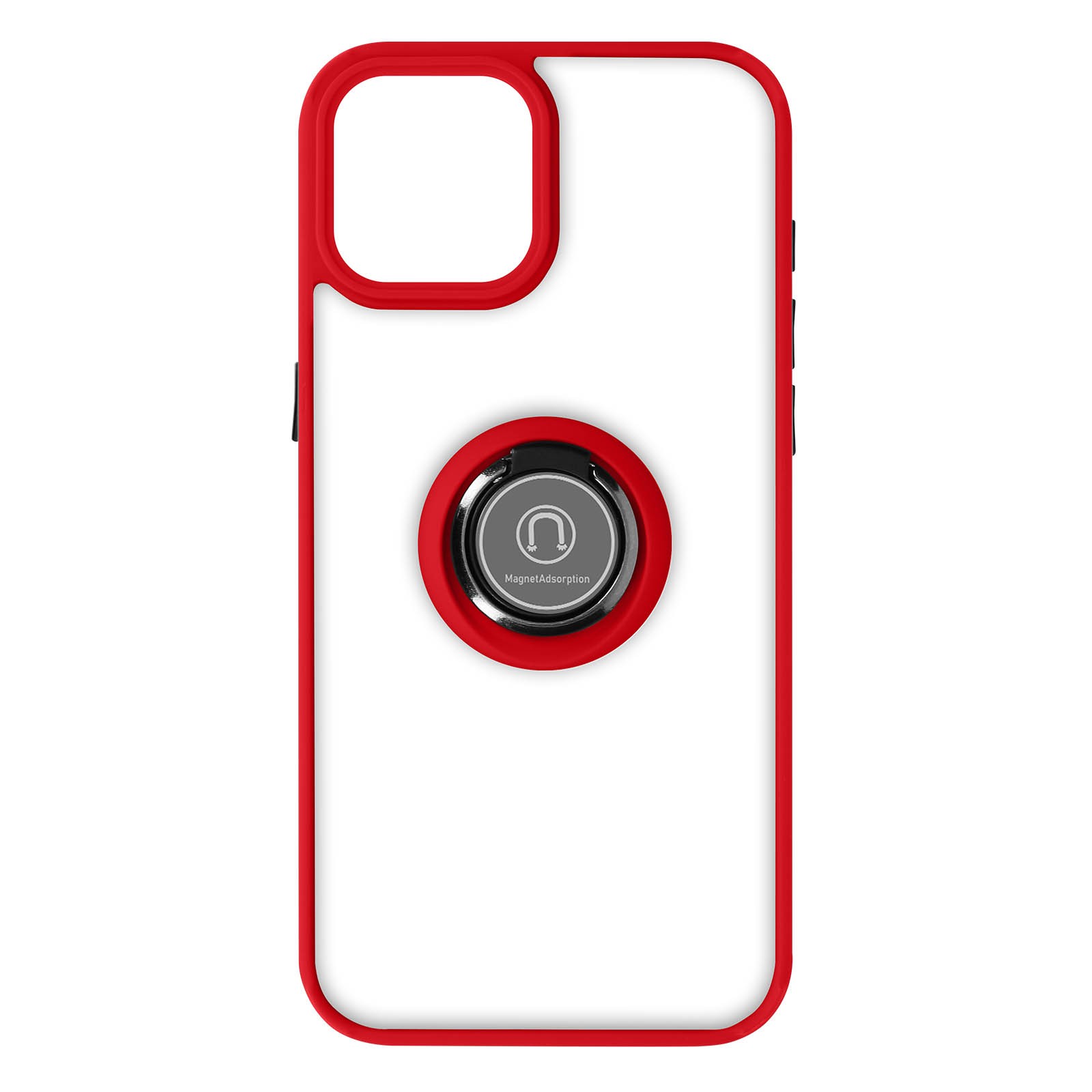 Coque Anneau iPhone 15 Plus Ringgrip Antichoc et Support Vidéo Rouge