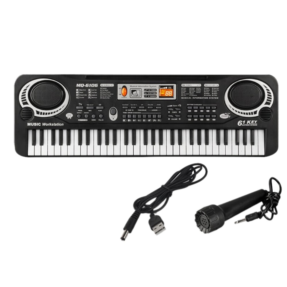 Teclado ElectróNico de MúSica Digital, Piano EléCtrico con 61 Teclas, Tecla1631