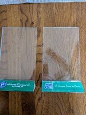 2 Vintage Rolling Rock Beer Acrylic Table Tent / Menu Holder / Picture Frame