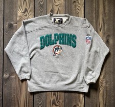 Vintage 90  s Starter Miami Dolphins NFL Football Crewneck Sweatshirt Size Large