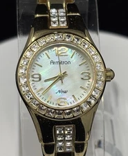 Women’s Fashion Watch Armitron Now Mother Of Pearl Beautiful Dial and Band 26mm