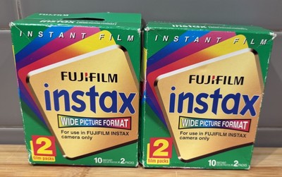 Fujifilm Instax Wide Picture Format - Lot of 2 Boxes - 40 Photos 01/2011 Exp