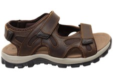 Mens Explorer Nick Comfortable Leather Adjustable Strap Sandals - ModeShoesAU