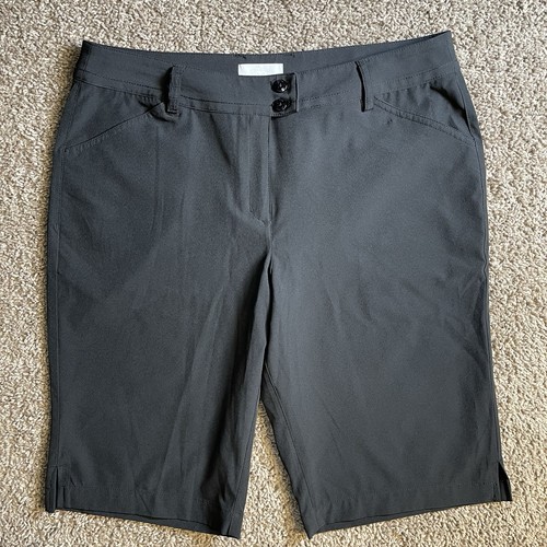 Callaway size 12 women’s black golf shorts athletic sporty Chino Bermuda