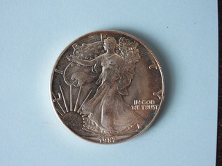 USA 1 Liberty Dollar 1987 # 1 oz Silber Fein