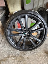 JAGUAR SENTA ALLOY WHEEL XF X350 XJ6 XJ8 XK 8.5 X 20 INCH REPAIRED, WITH TYRE