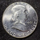 1961 Franklin Half Dollar - Choice Gem Brilliant Unc  Lustrous