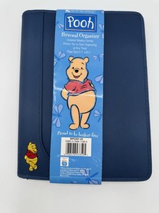 Vintage 1998 Disney Winnie The Pooh At A Glance Planner Organizer Binder Zip