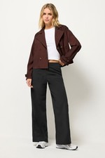 Image of PixieGirl Petite Women's Scuba Wide Leg Trousers