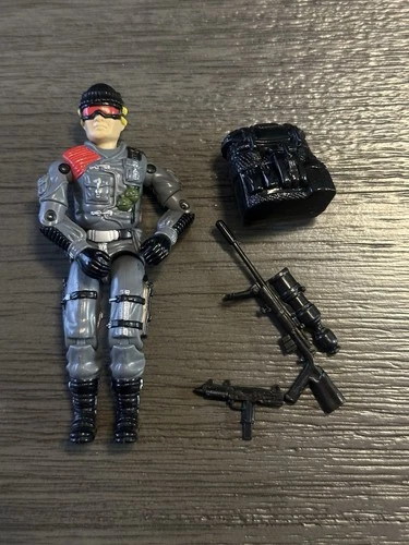 1986 GI Joe LOW LIGHT V1 100% Complete ARAH Figure W. Bipod Vintage Hasbro