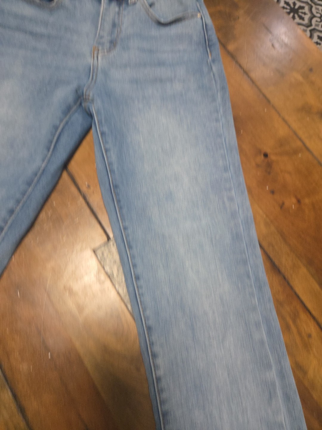 Wax Jean Womens Basic Brushed Slim Straight Jeans Light Wash Style 90383 image 5