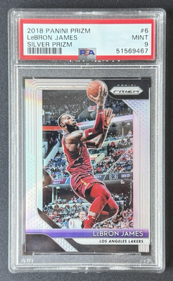 2018-19 Panini Prizm LeBron JAMES #6 Silver Prizm PSA 9 MINT