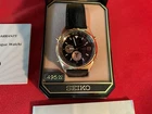Vintage Seiko Quartz World Time Alarm Chronograph 6M15-0029 Gold,Box and Papers